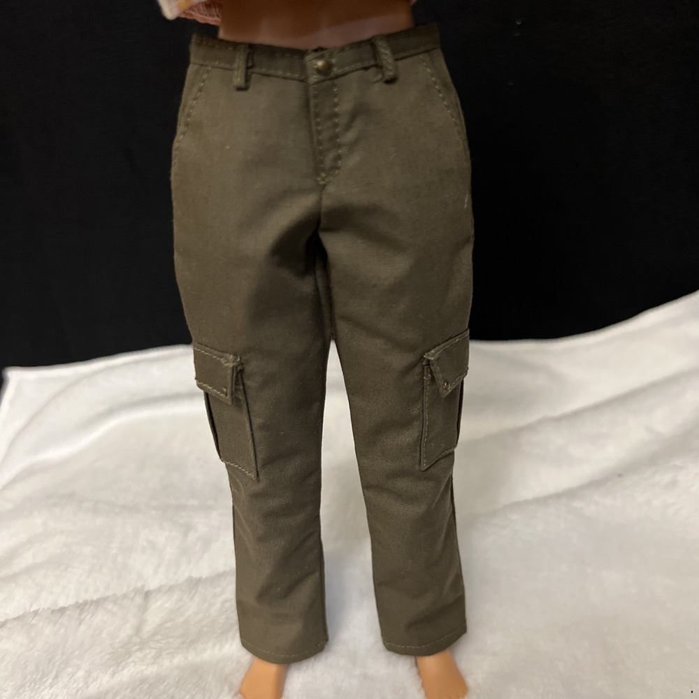 1/6 Scale Military Cargo Pants Olive Green Tactical Action Figure Unmarked